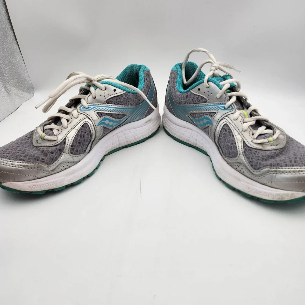 Saucony‎ Grid Cohesion 10 S15333-1 Sneakers Womens US 8 Gray Teal Running Shoes
